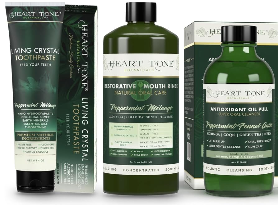 Packaging for Heart Tone Botanicals Oral Care Set