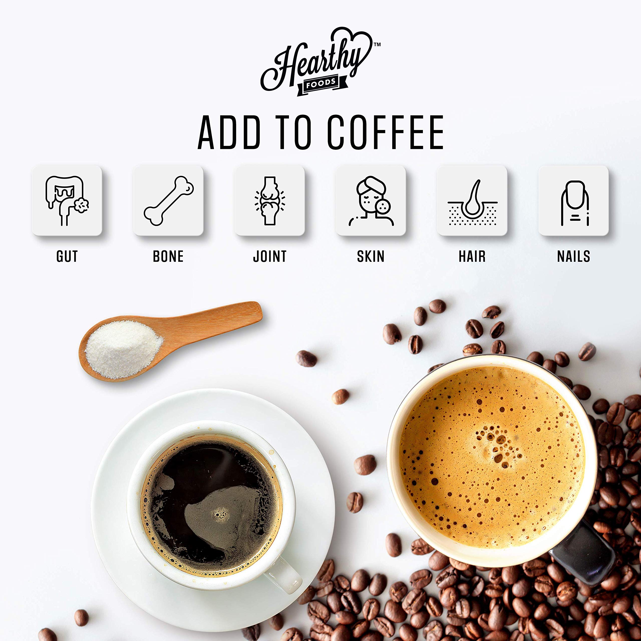 Gluten-free collagen powder packaging