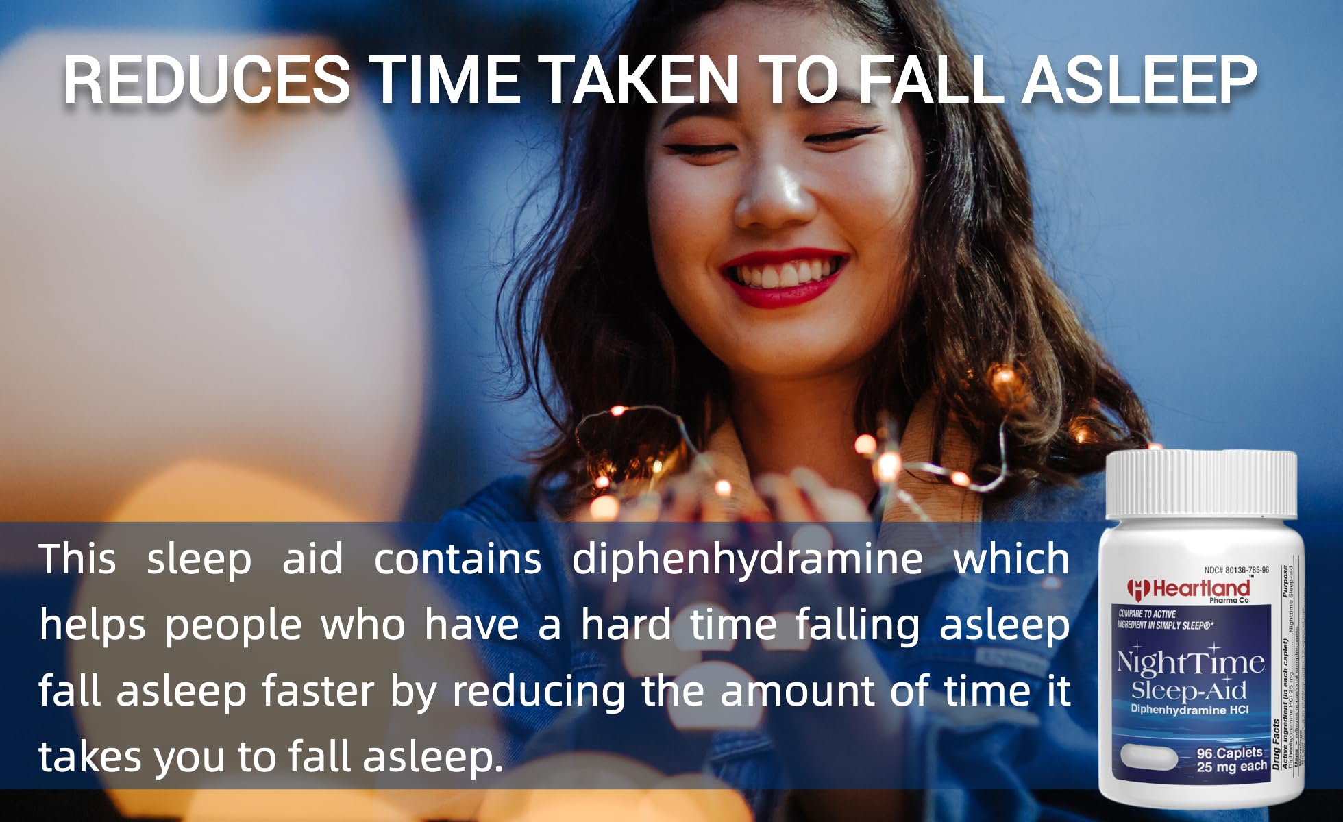 Storage and presentation of Heartland Pharma sleeping pills for adults