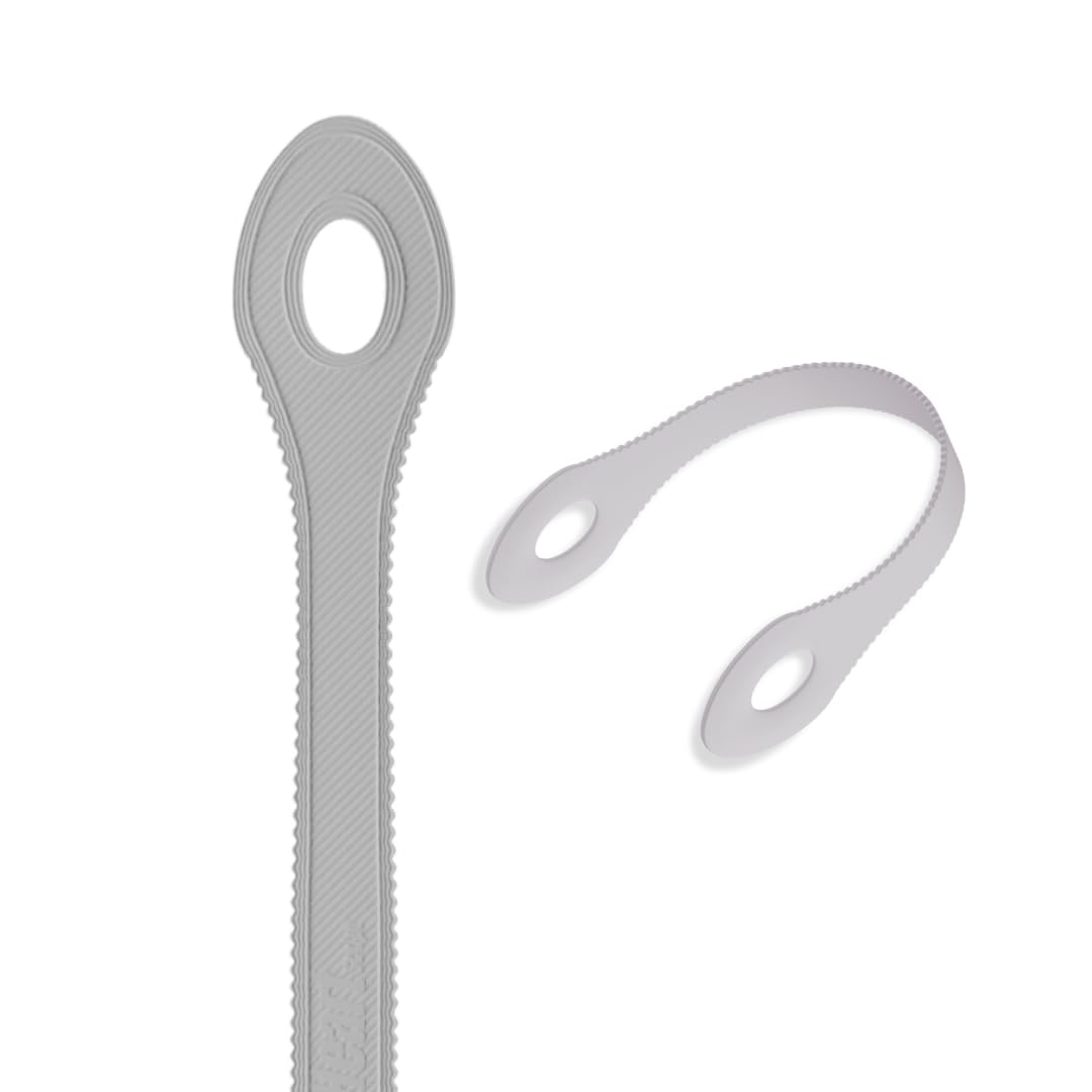 HeartScript Tongue Scraper 2-Pack in marble, recyclable BPA-free material.