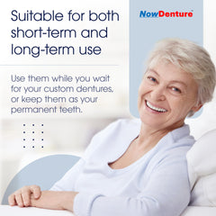 Close-up of real-looking denture teeth