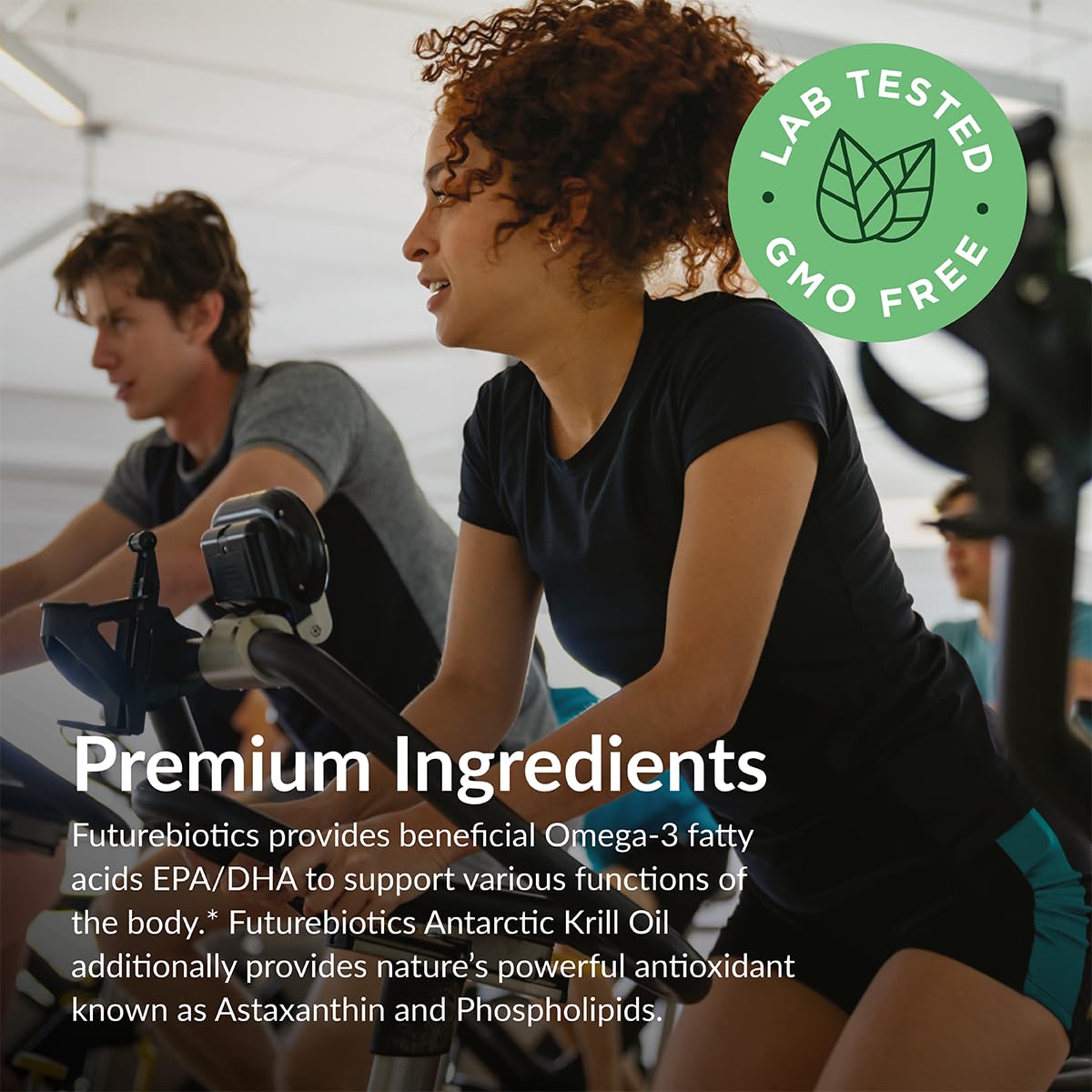 Product label highlighting heavy metals testing, non-GMO, gluten-free and soy-free