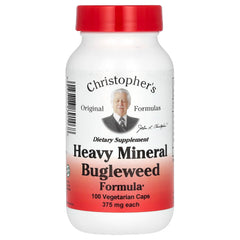 Dr. Christopher's Formulas Heavy Mineral Bugleweed Formula bottle label - 400 mg, 100 capsules