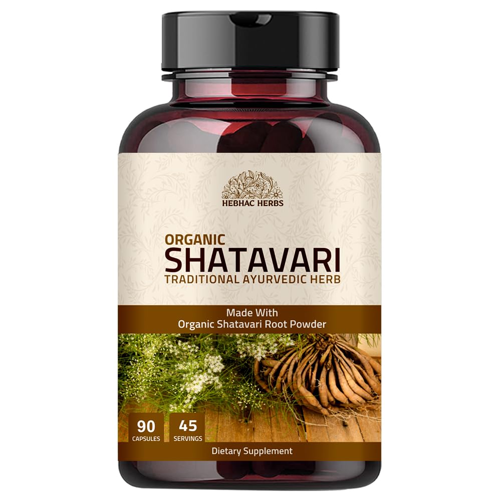Hebhac Herbs Shatavari Capsules 1000mg bottle – 90 capsules