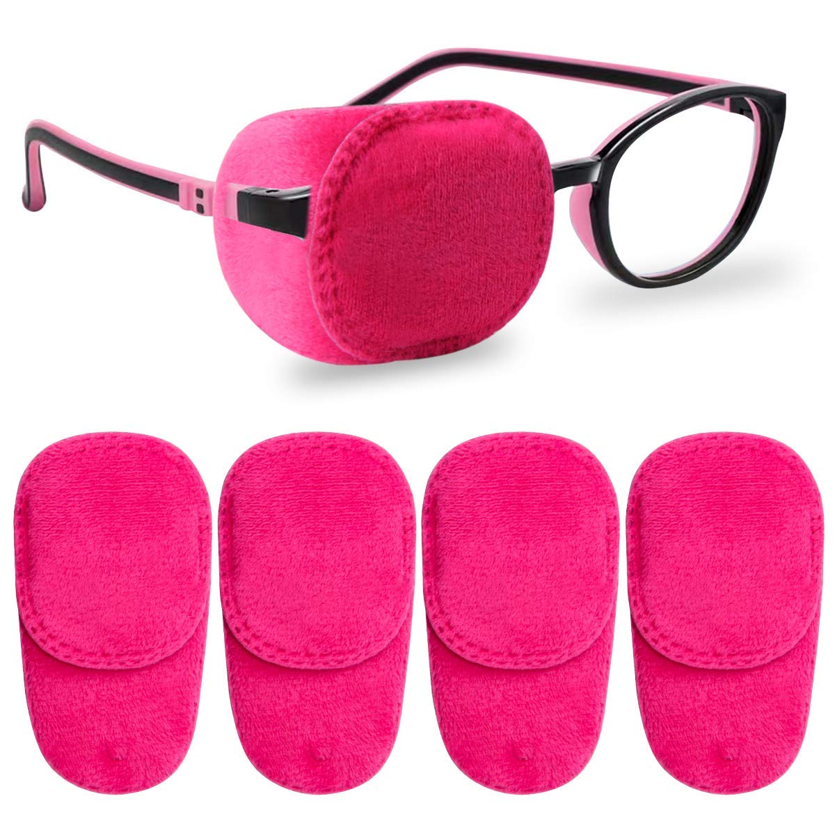 HECATY 4-pack eye patches for kids pink, front view