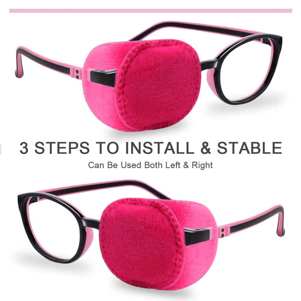 Patch fits left or right eye on children's glasses