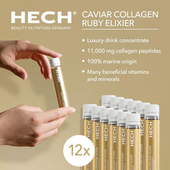 Front packaging of HECH Caviar Collagen Ruby Elixier