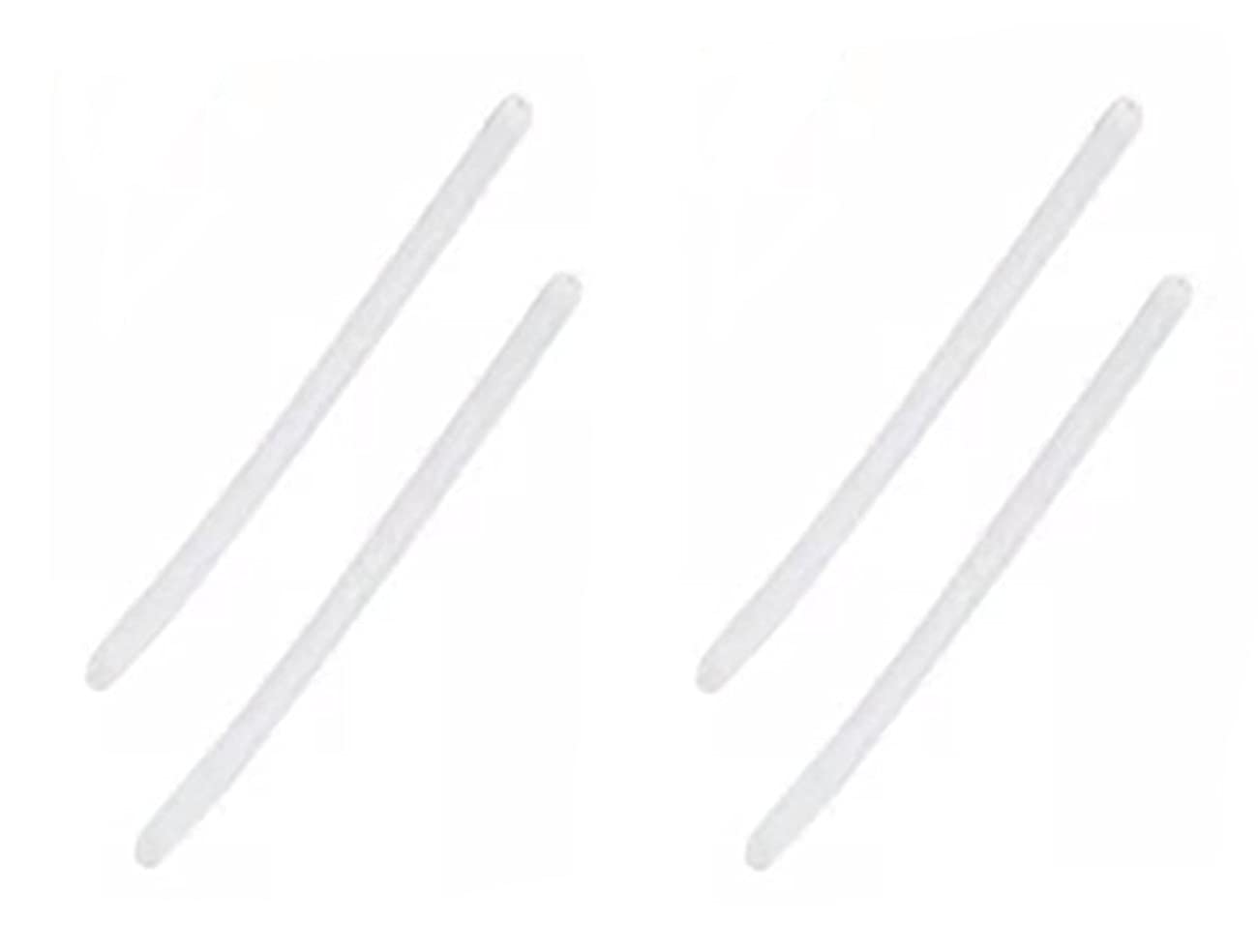 HeCheng HTS016 anti-slip silicone temple ear socks in clear, two pairs
