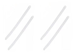 HeCheng HTS016 anti-slip silicone temple ear socks in clear, two pairs