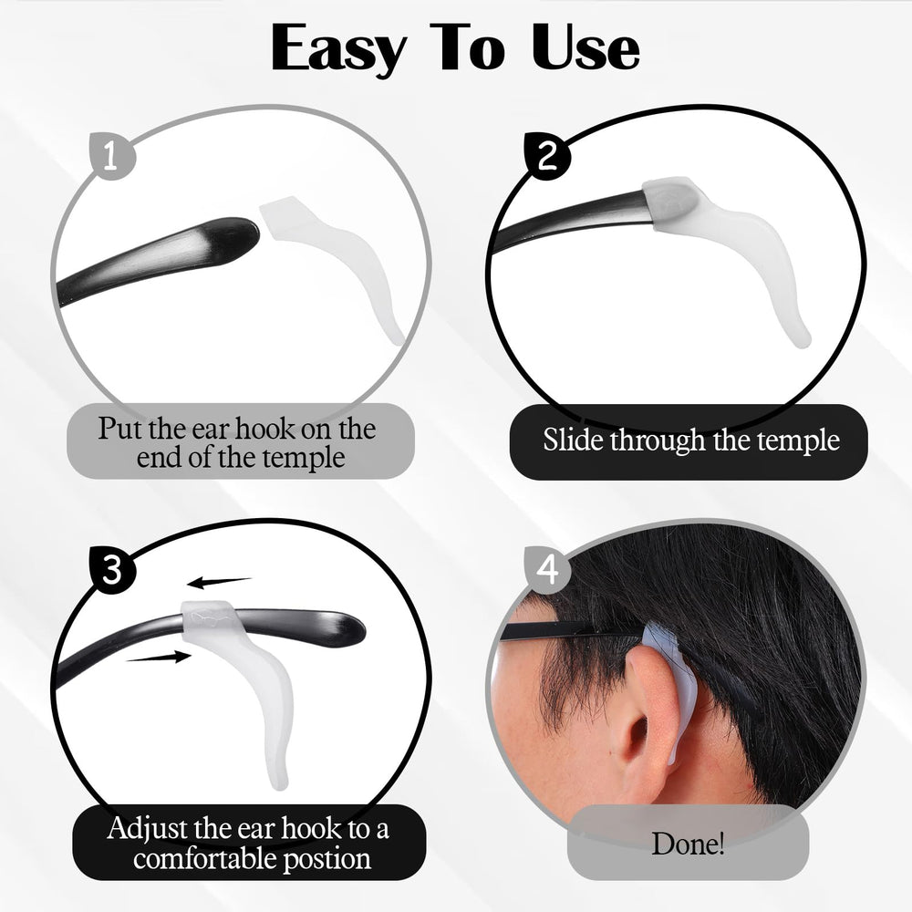 Ear hook retainer securing eyewear