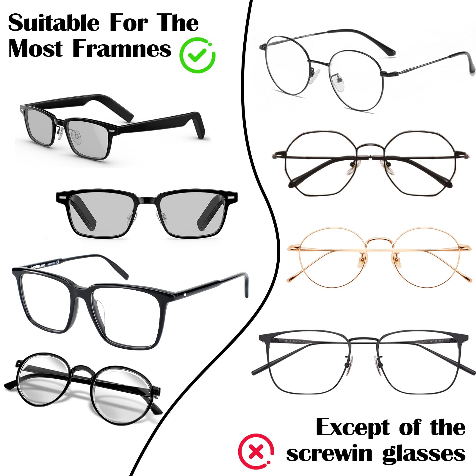 Usage demonstration of silicone eye wear nose pads and ear grips