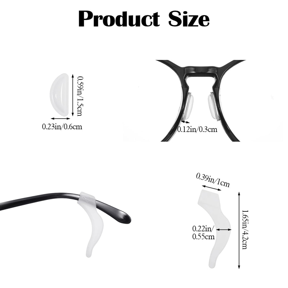 White silicone nose pads for eyeglasses