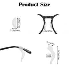 White silicone nose pads for eyeglasses