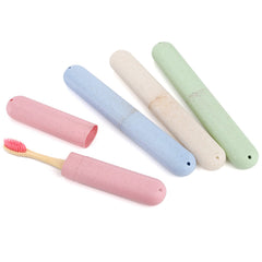 Hedume 28-pack travel toothbrush case set in pink color with seven cases