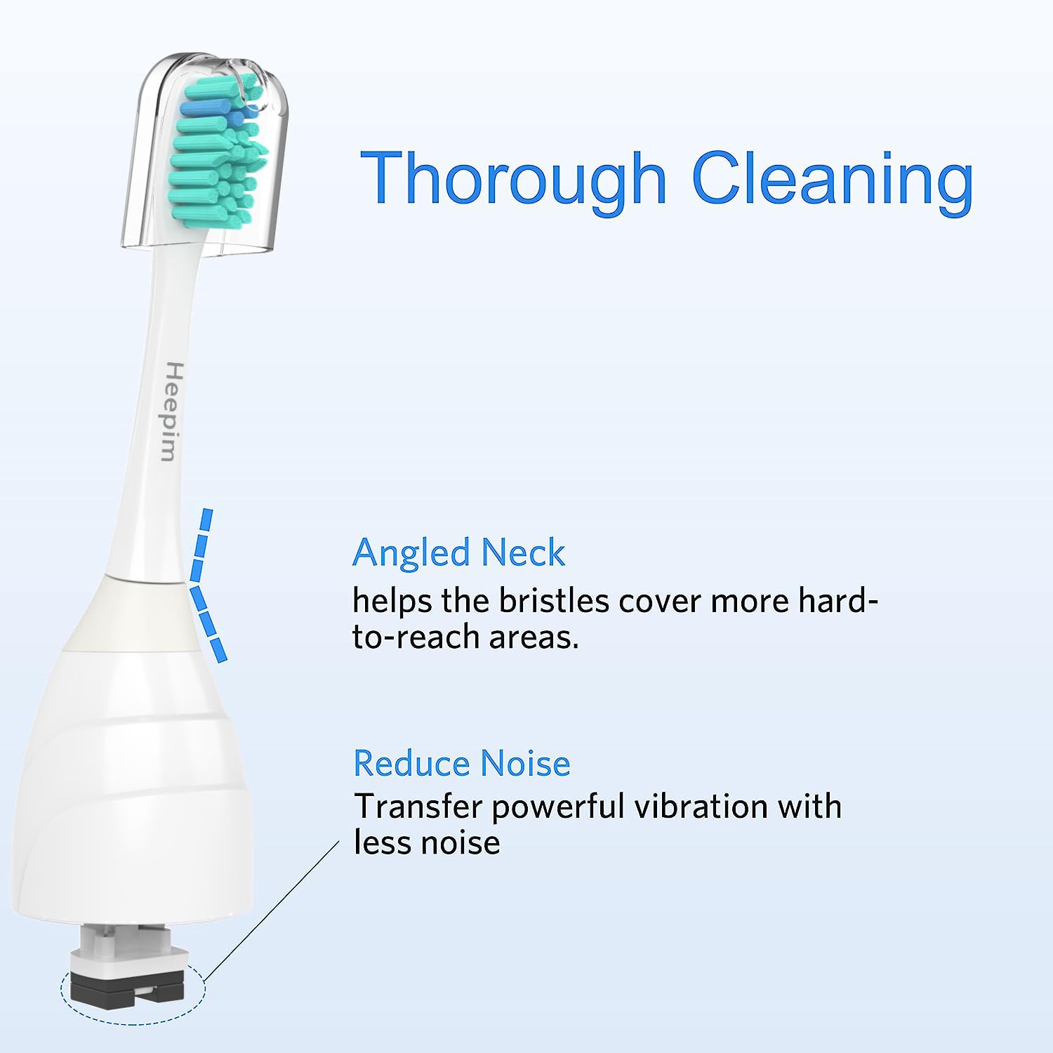 6-pack replacement heads with DuPont bristles for Philips Sonicare
