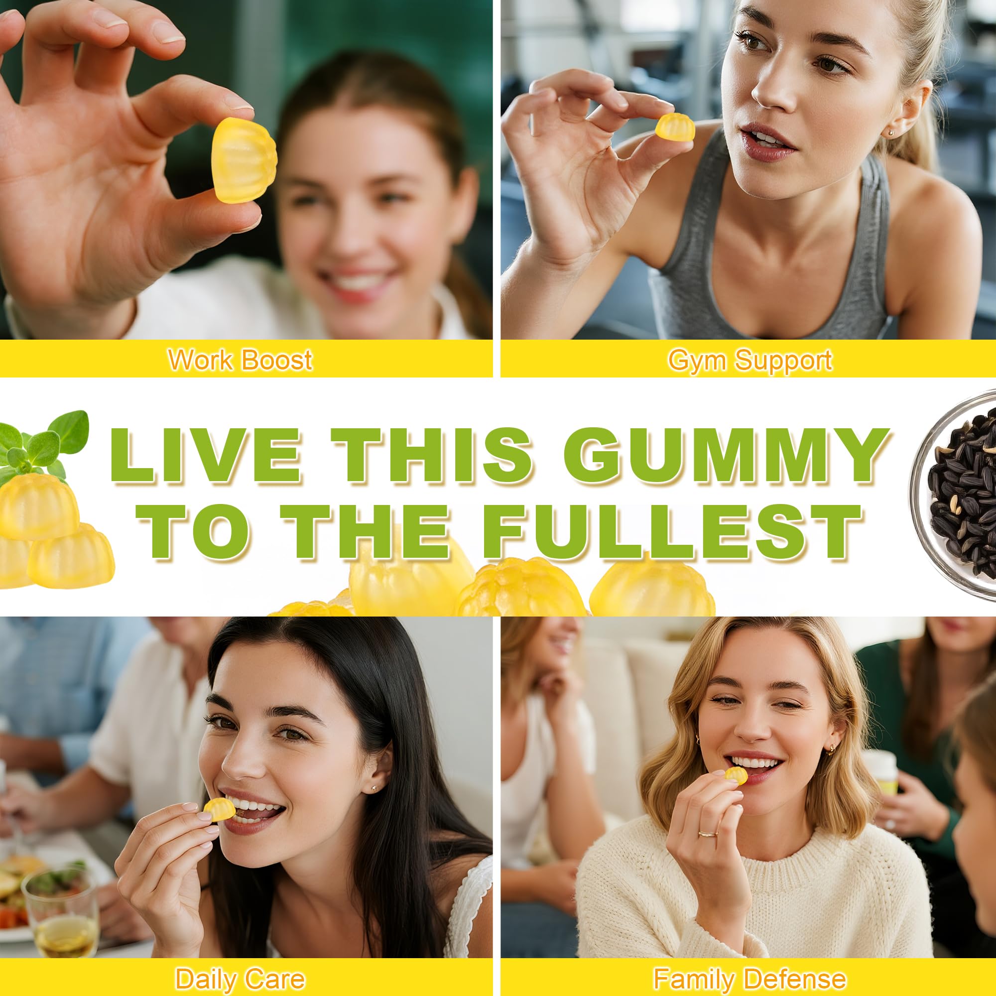 Gummy with natural honey flavor and texture close-up