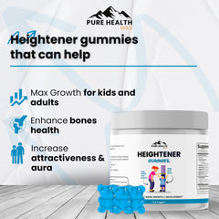 Heightener Gummies bottle back label