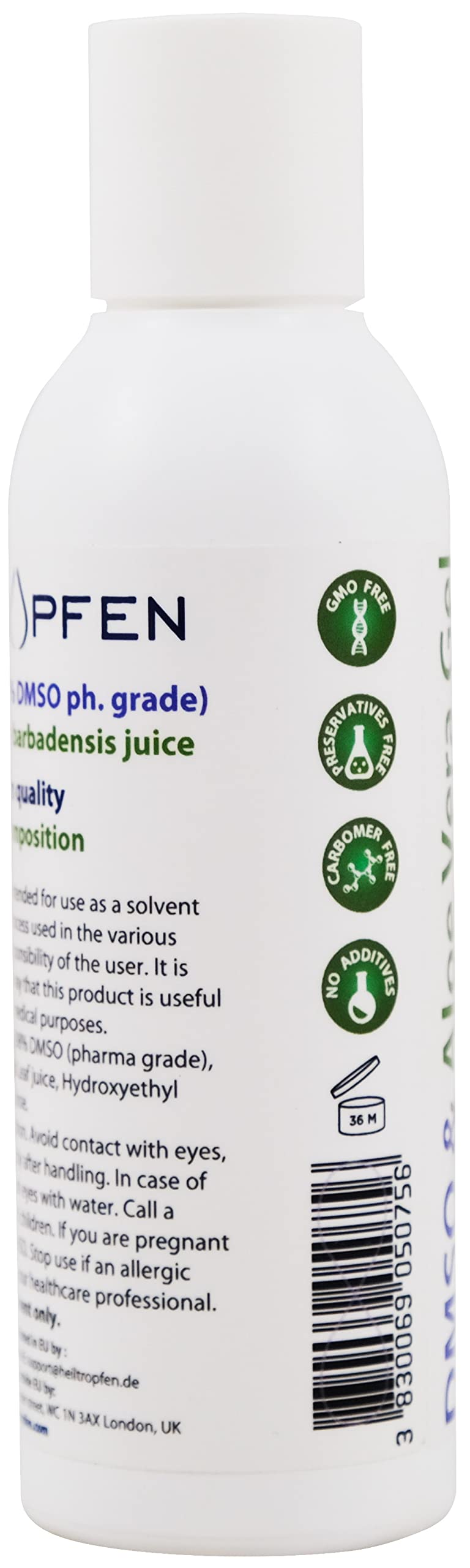 Safety and usage warnings for Heiltropfen DMSO Gel with Aloe Vera