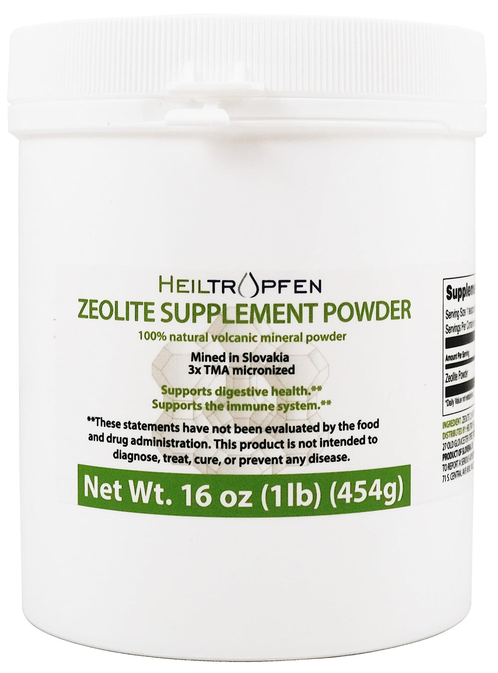 Heiltropfen Zeolite powder ultrafine closeup for daily detox routines.
