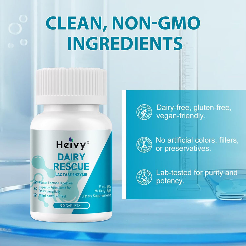 Close-up of lactose enzyme caplets