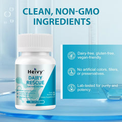 Close-up of lactose enzyme caplets