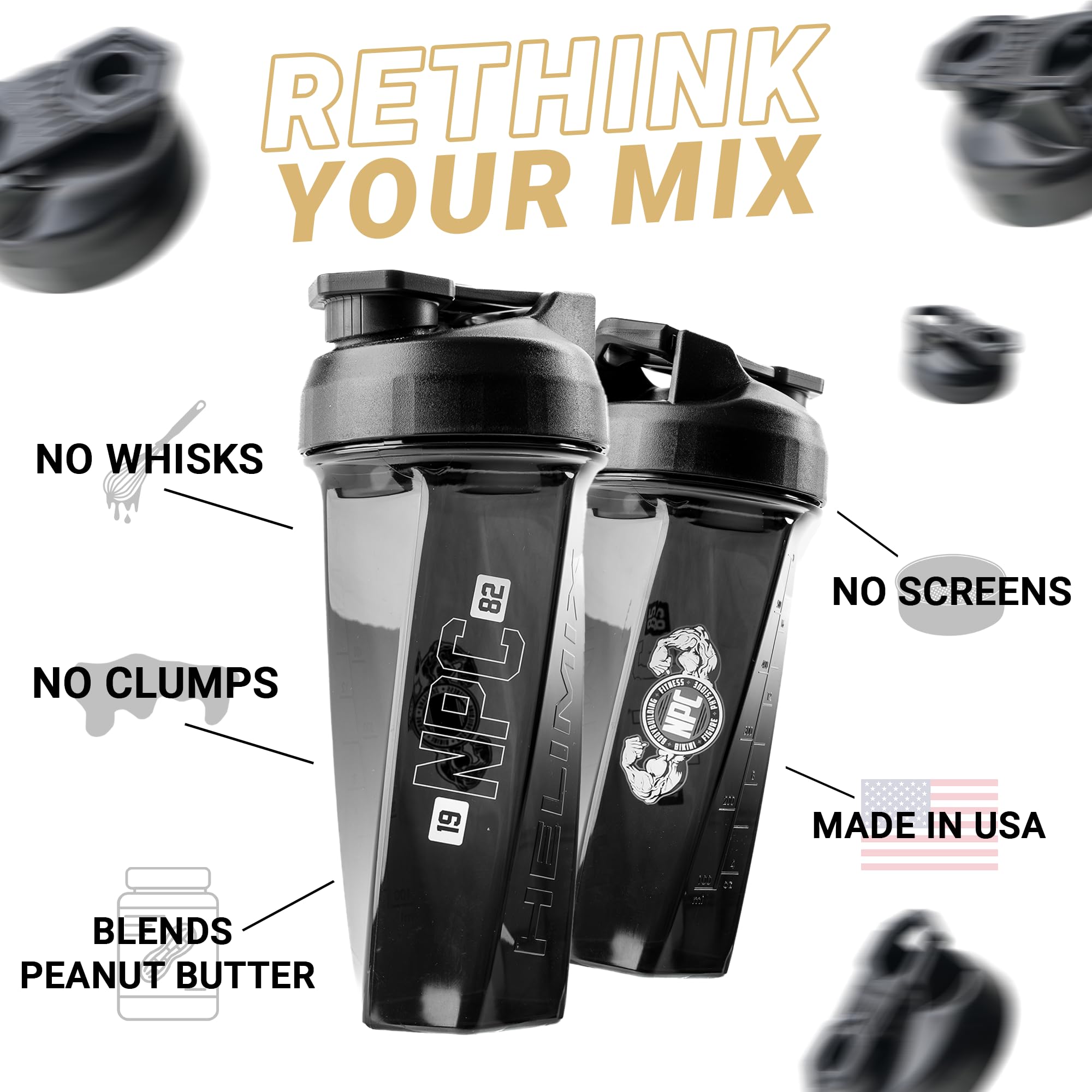 Close-up of the patented vortex blender design on Helimix 2.0