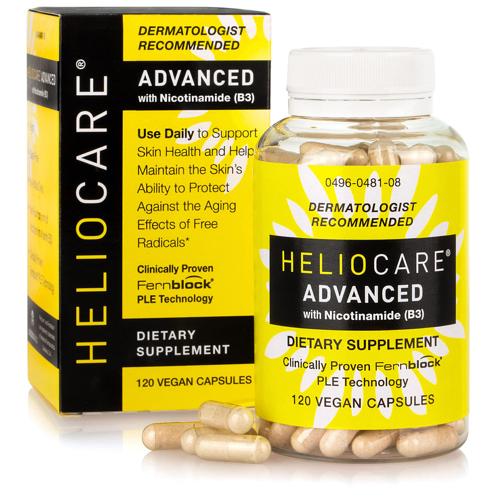 Heliocare Advanced Niacin B3 supplement bottle – front view