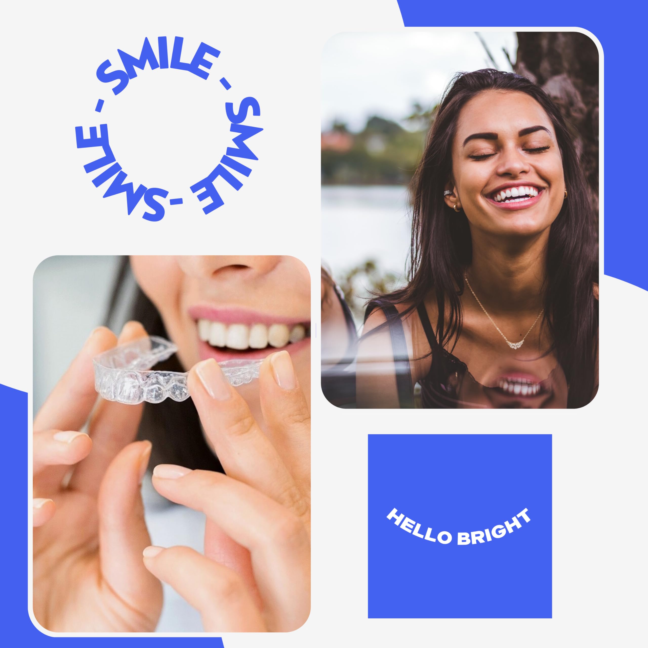 Hello Bright UV retainer case open with detachable silicone tray