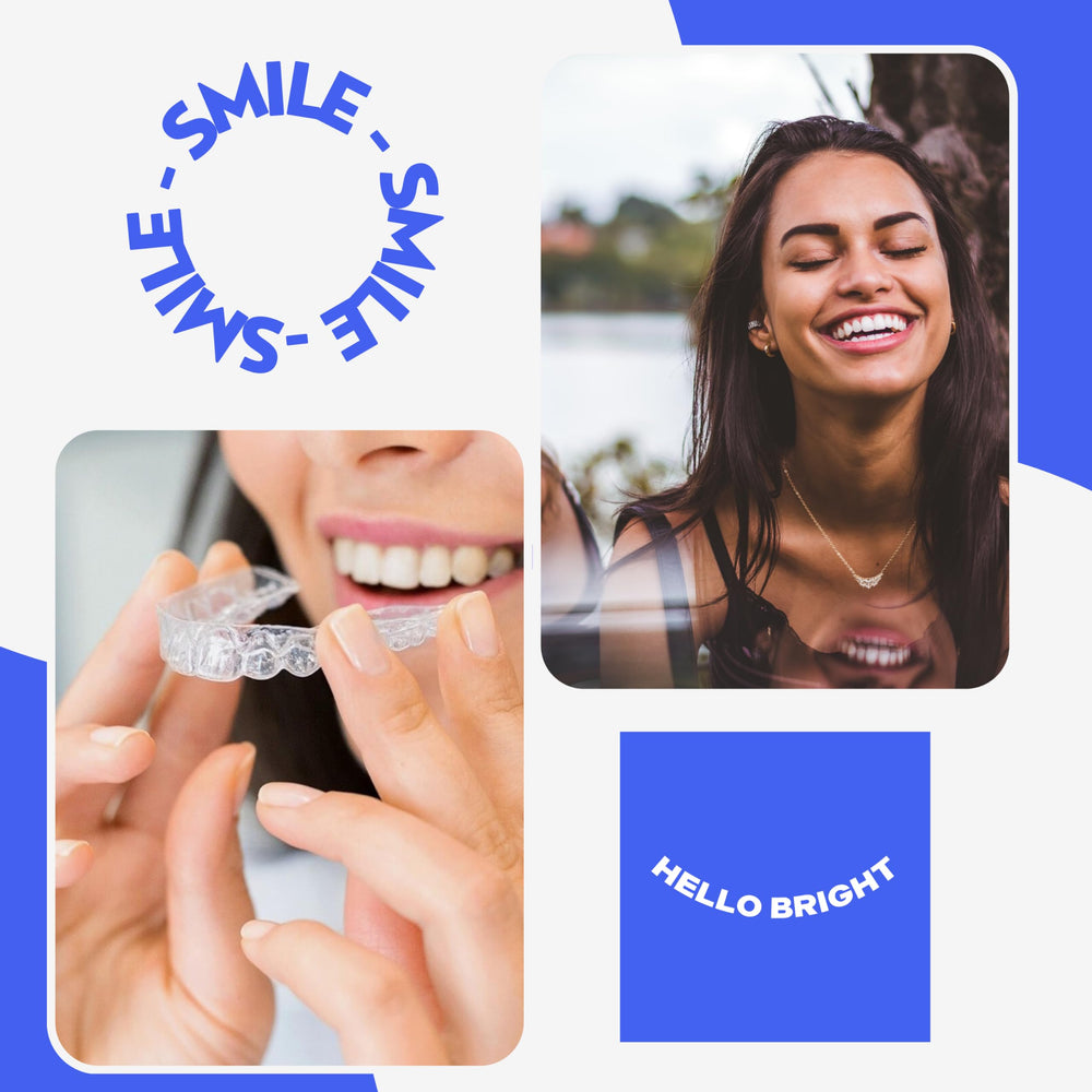 Hello Bright UV retainer case open with detachable silicone tray