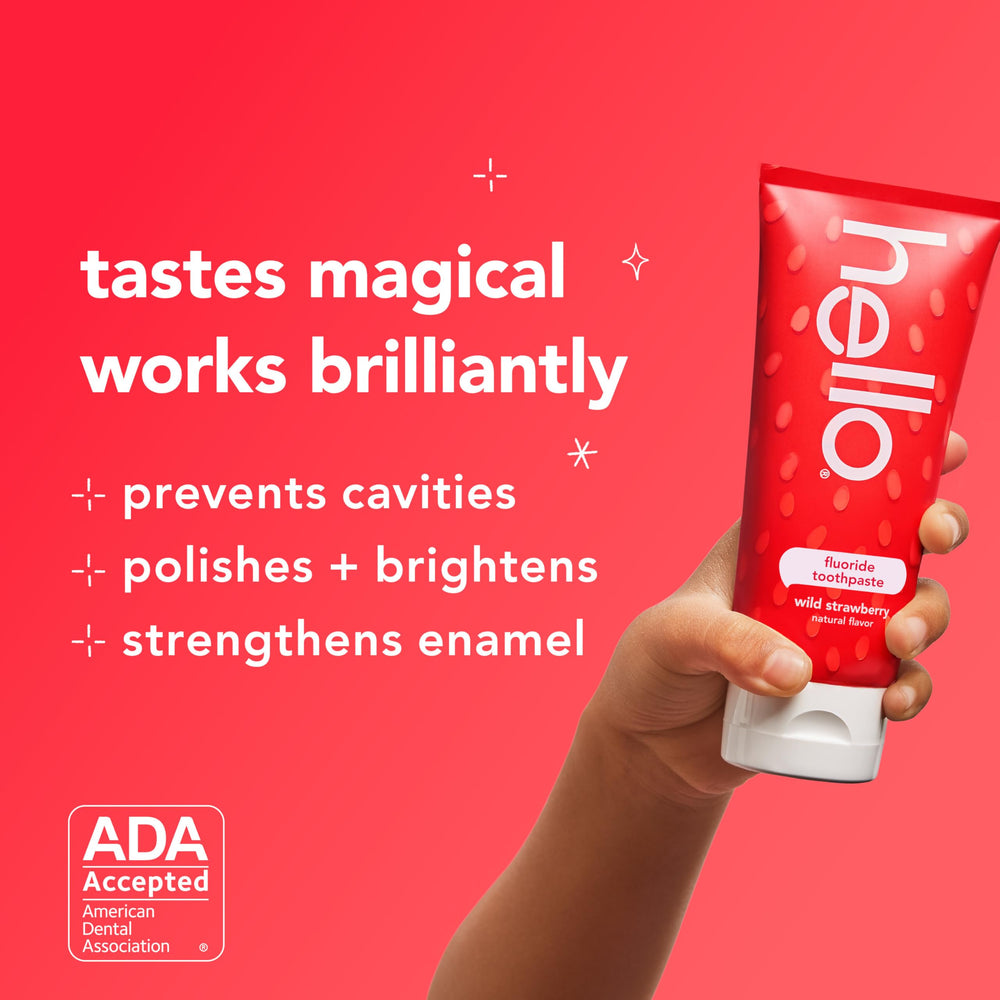 Strawberry flavored toothpaste for kids