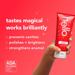 Strawberry flavored toothpaste for kids