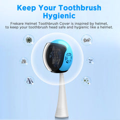 Close-up of white helmet toothbrush cover