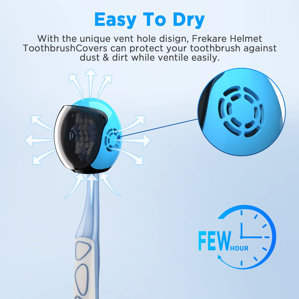 Close-up of pink helmet toothbrush cover