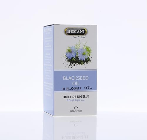 Close-up label of Hemani Black Seed Oil 30ml