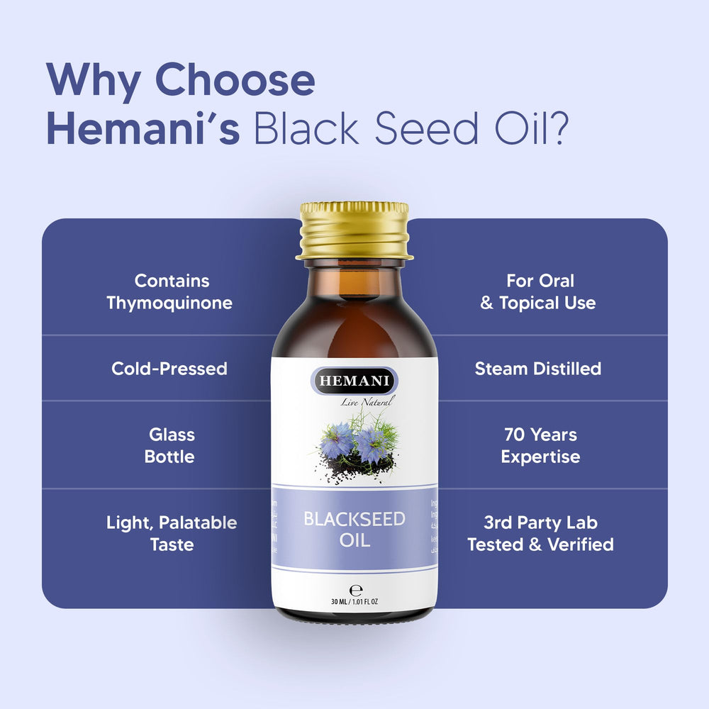 Nutrient-rich black seed oil in premium packaging