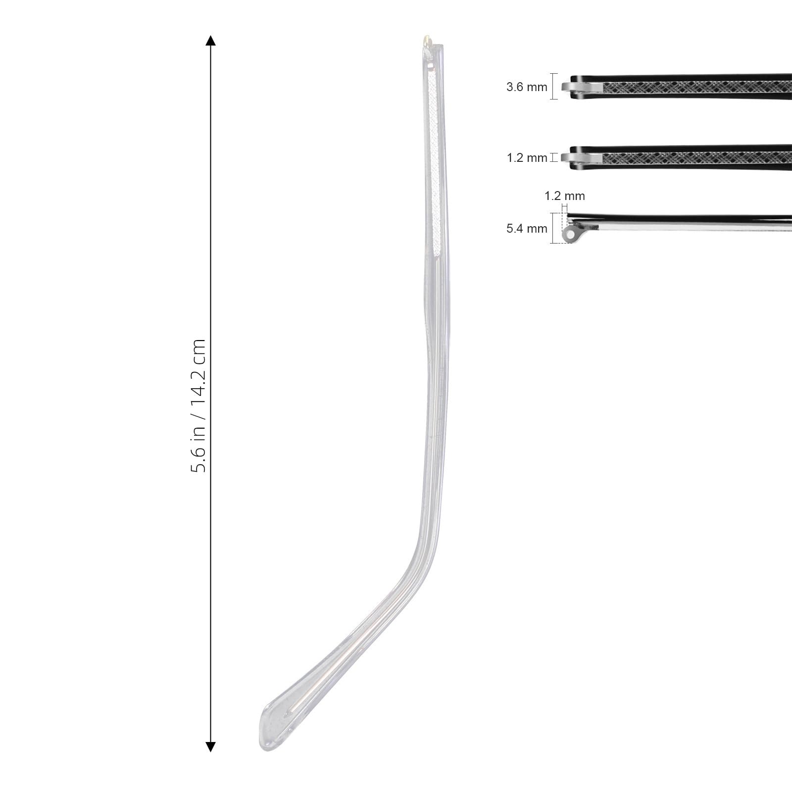 Universal-fit replacement arms for most eyeglasses and sunglasses