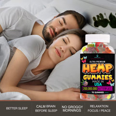 Bottle of butterfly-shaped hemp gummies