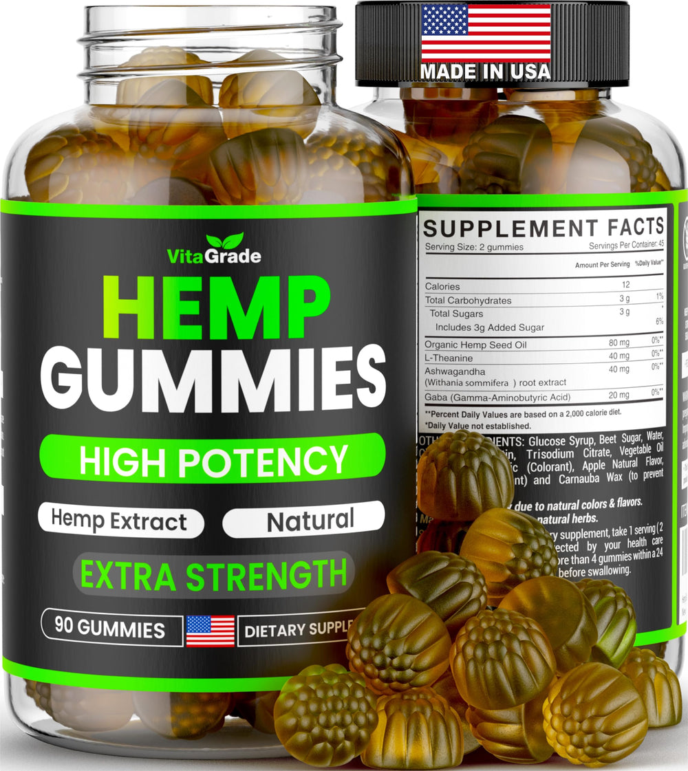 Hemp gummies extra strength in green apple flavor
