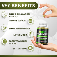 Made in USA label on hemp gummies bottle