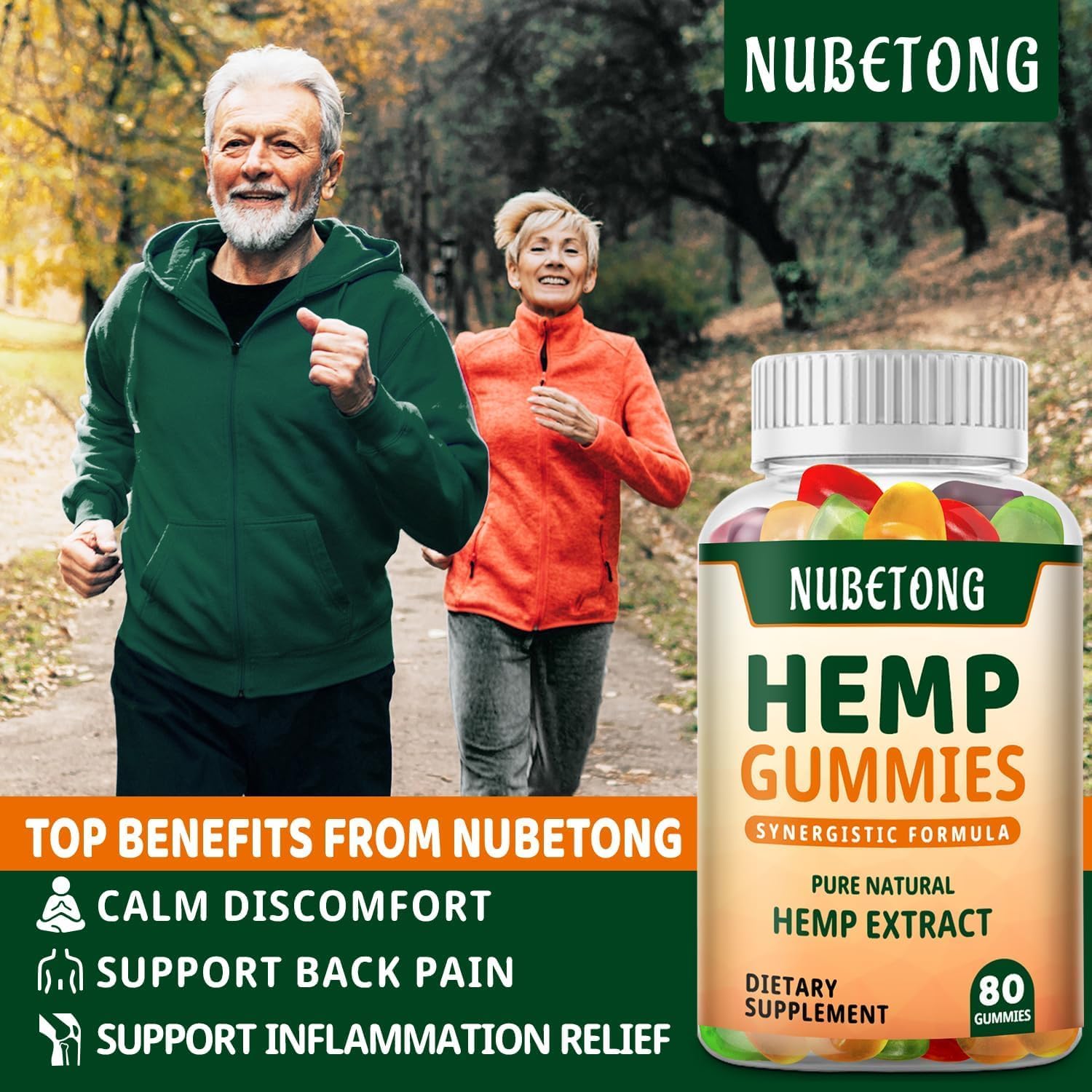 Organic vegan hemp gummies with CO2 extraction