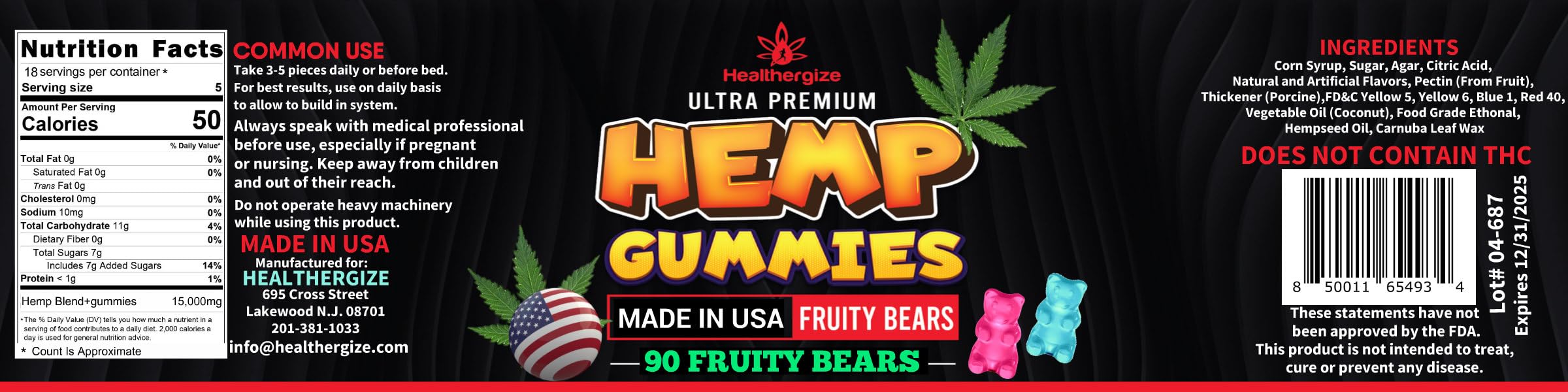 Lifestyle scene with hemp gummies for wellness