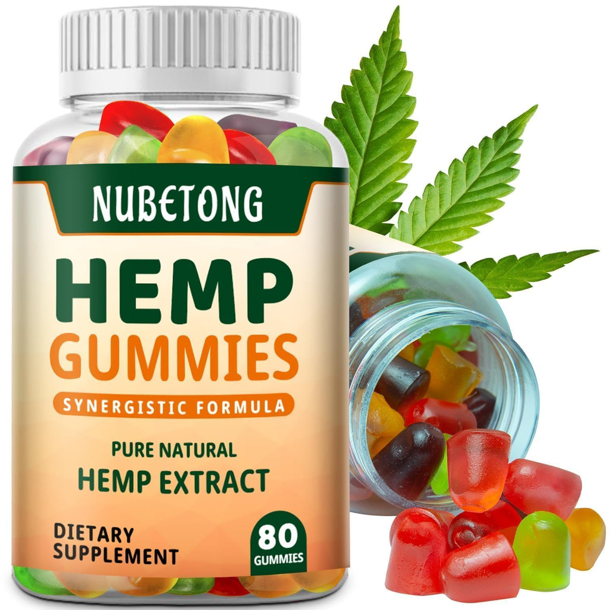 Hemp gummies for sleep and anxiety relief bottle close-up