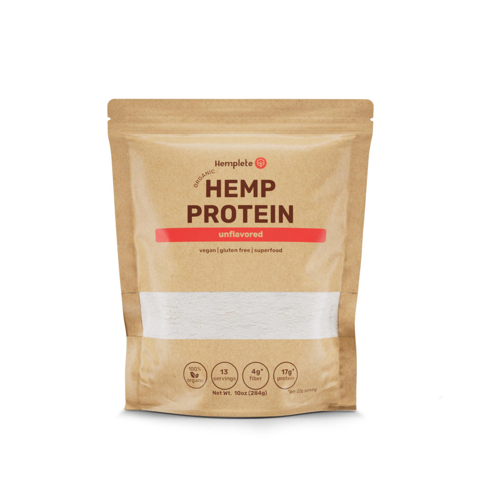 Hemplete Hemp Vegan Protein Powder scoop: convenient serving for a quick plant protein boost.