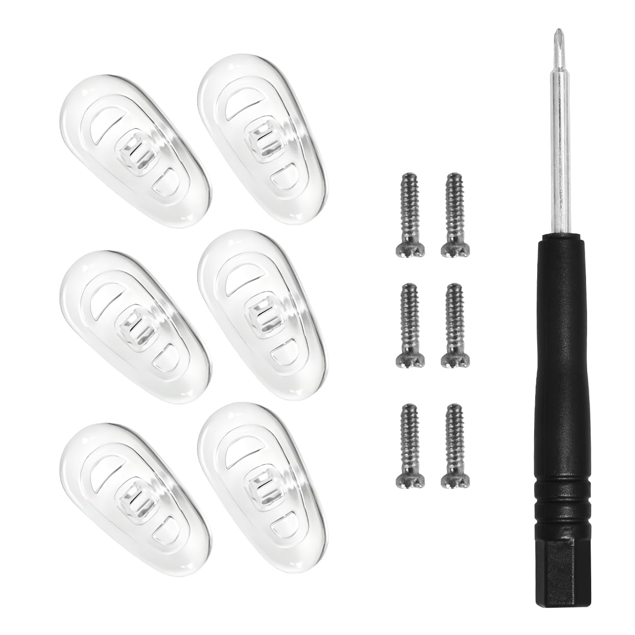 Replacement nose pads kit for Oakley and Tom Ford sunglasses (13x7mm), 3/5 pairs