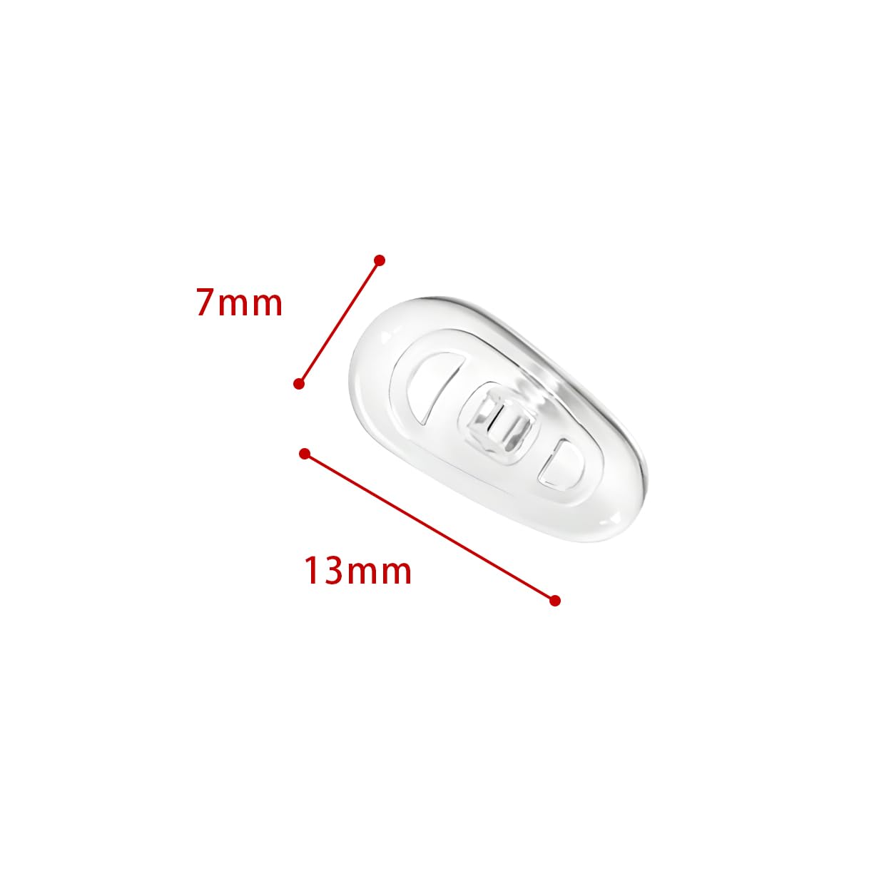 Soft medical-grade silicone nose pads for comfortable wear