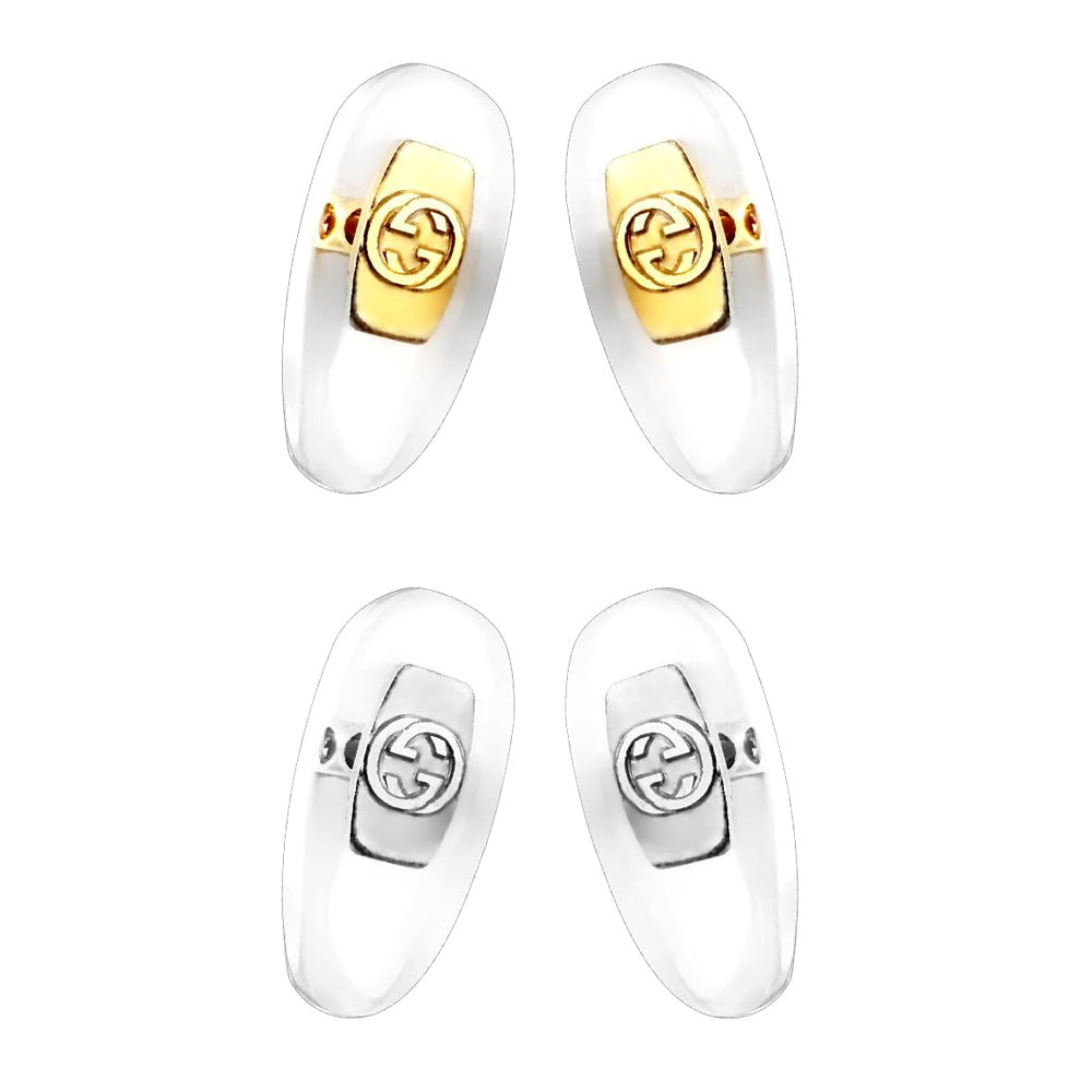Gucci screw-in nose pad replacement kit with 14mm silver pads