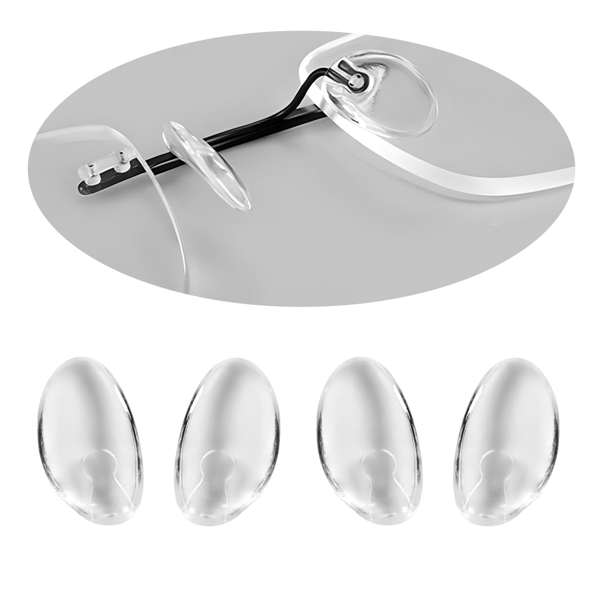 Pack of 4 Hengfento2 silicone nose pads for silhouette frameless glasses