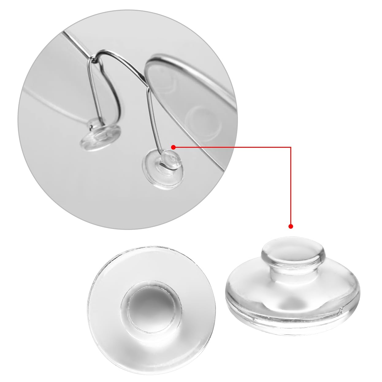 9mm silicone nose pads replacement for Rimless glasses