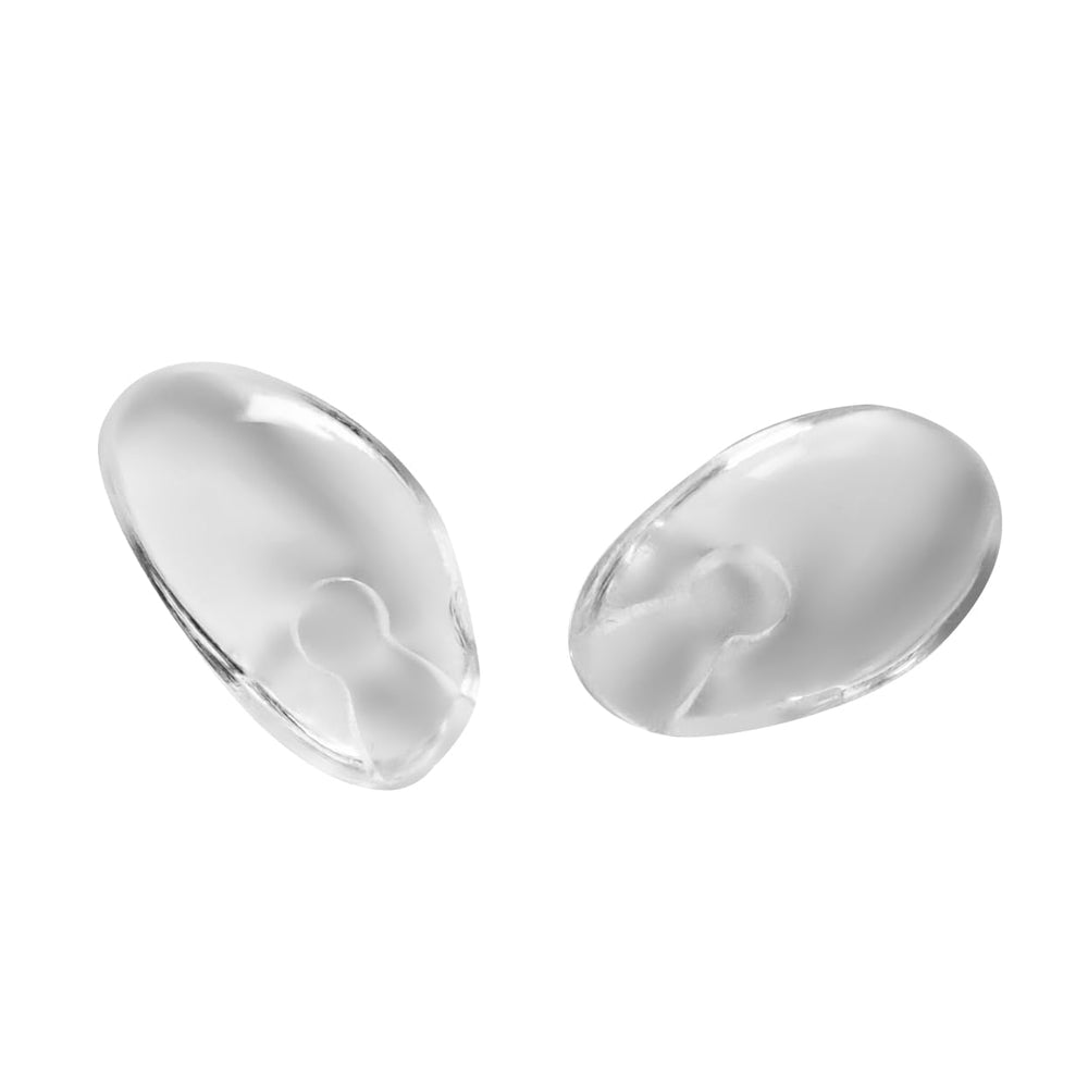 Clear silicone nose pads designed for lightweight comfort