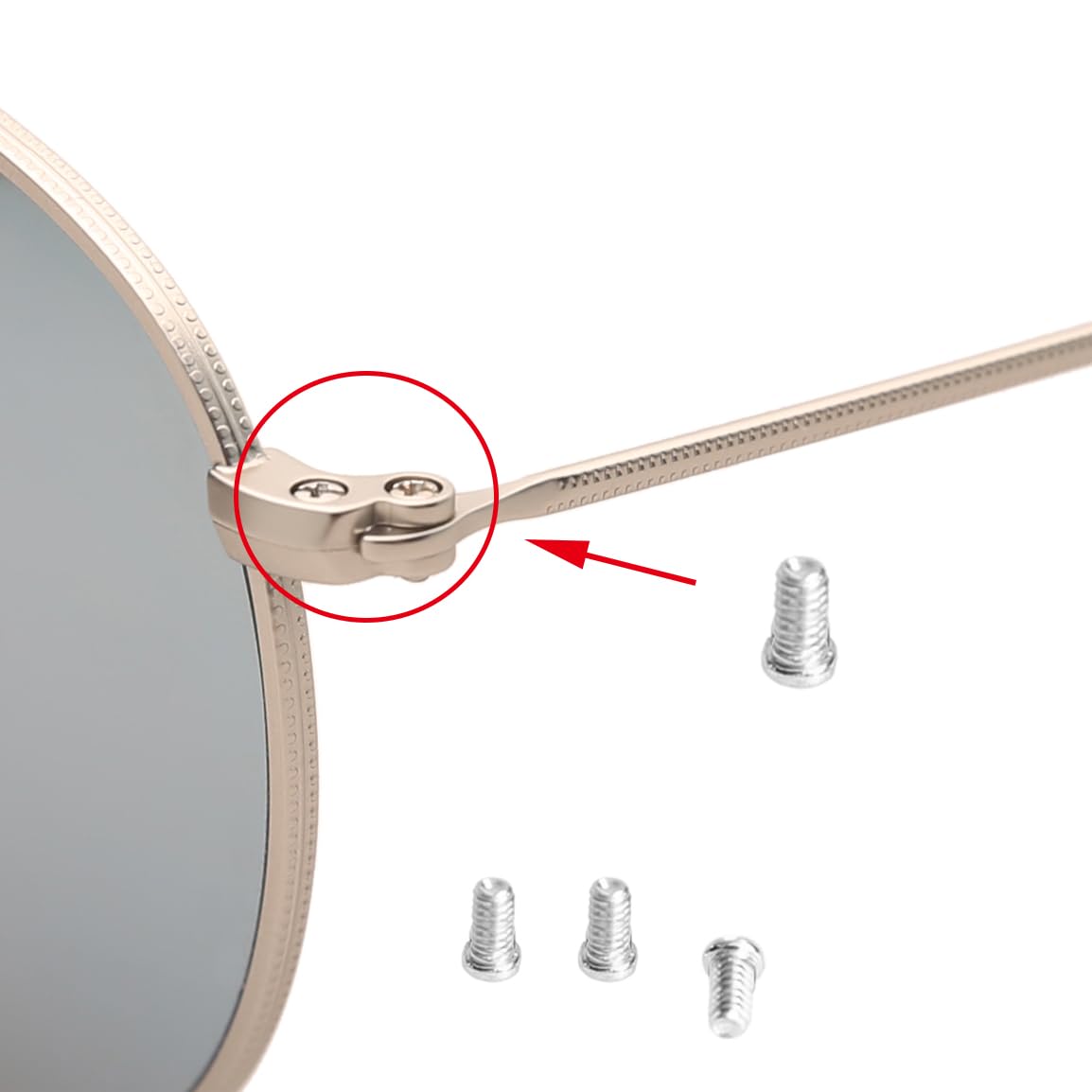 Twisted wire design screw for high grade glasses